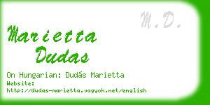 marietta dudas business card
